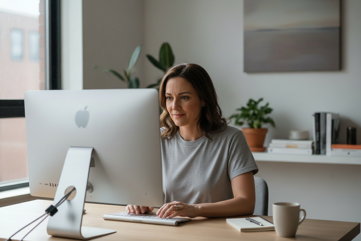 Can you change her shirt to be a gray t-shirt?