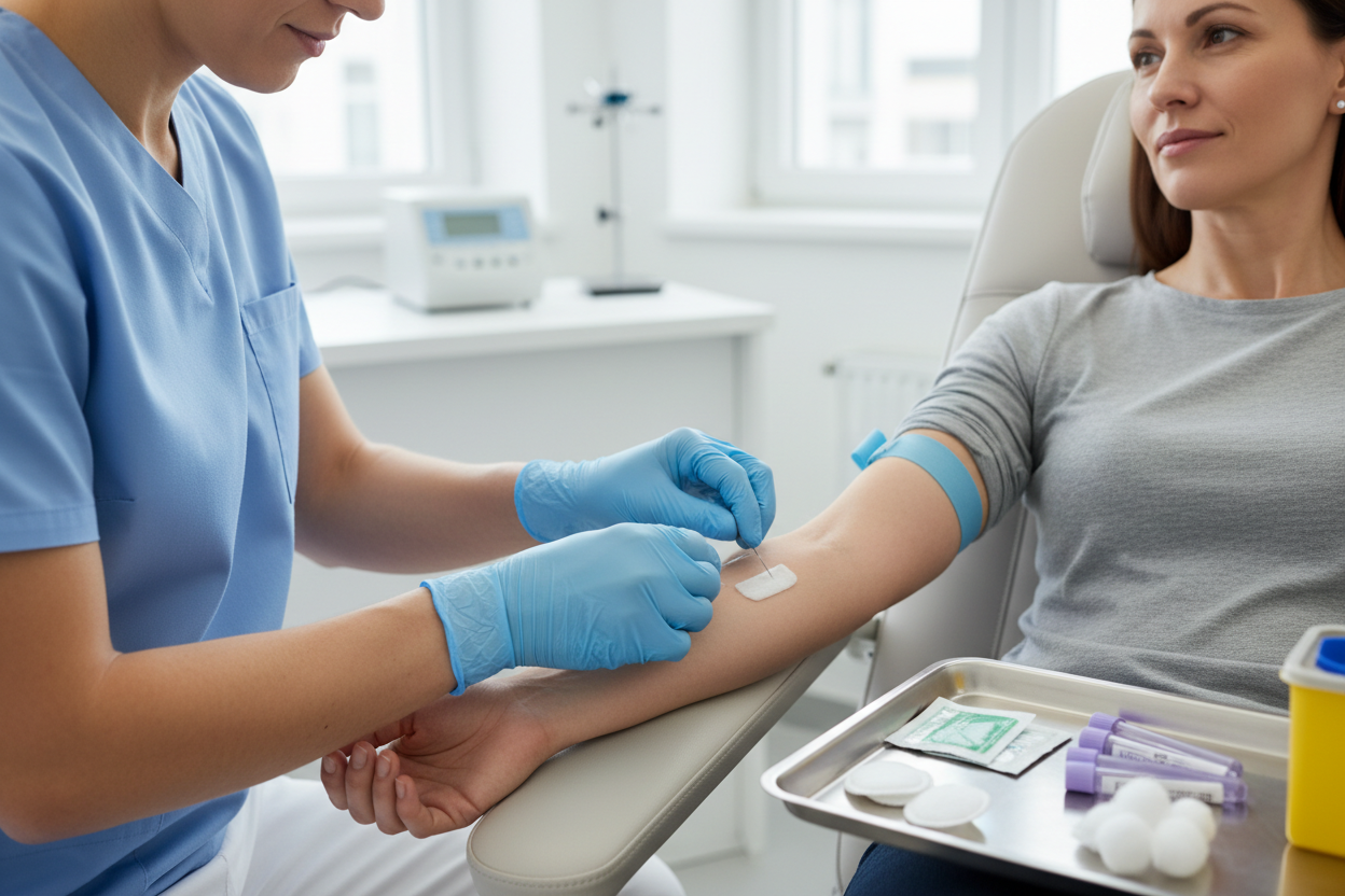 someone having their blood drawn